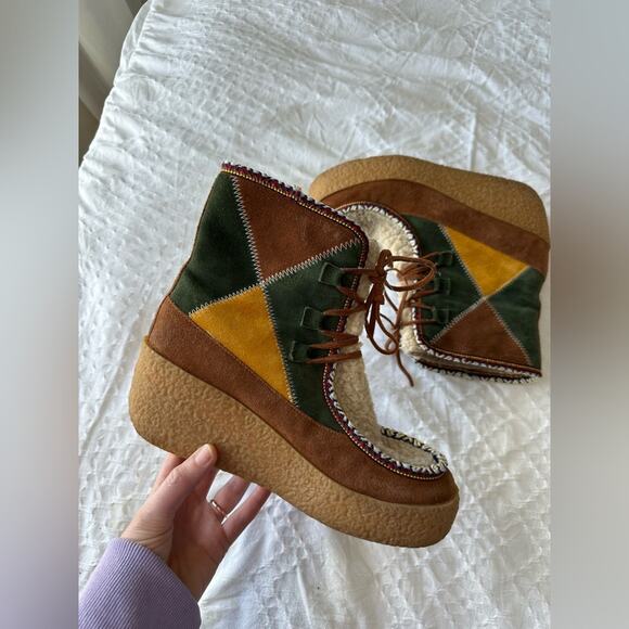 Jeffrey Campbell Milono Shearling Platform Wedges - Picture 4 of 11